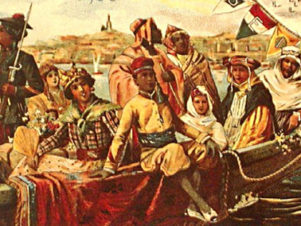 Affiche de l'exposition coloniale de Marseille de 1906 (détail)